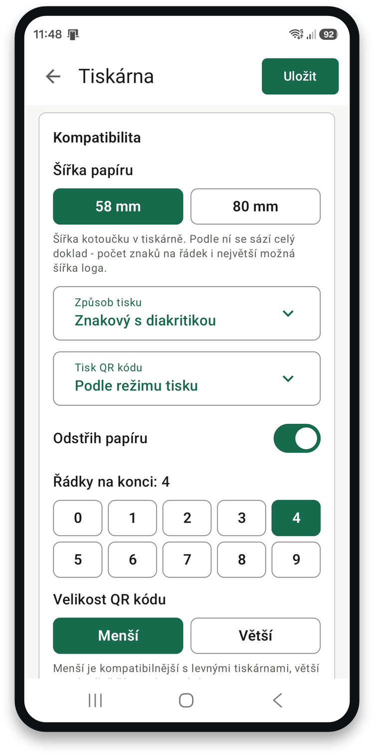 Nastavení kompatibility tisku