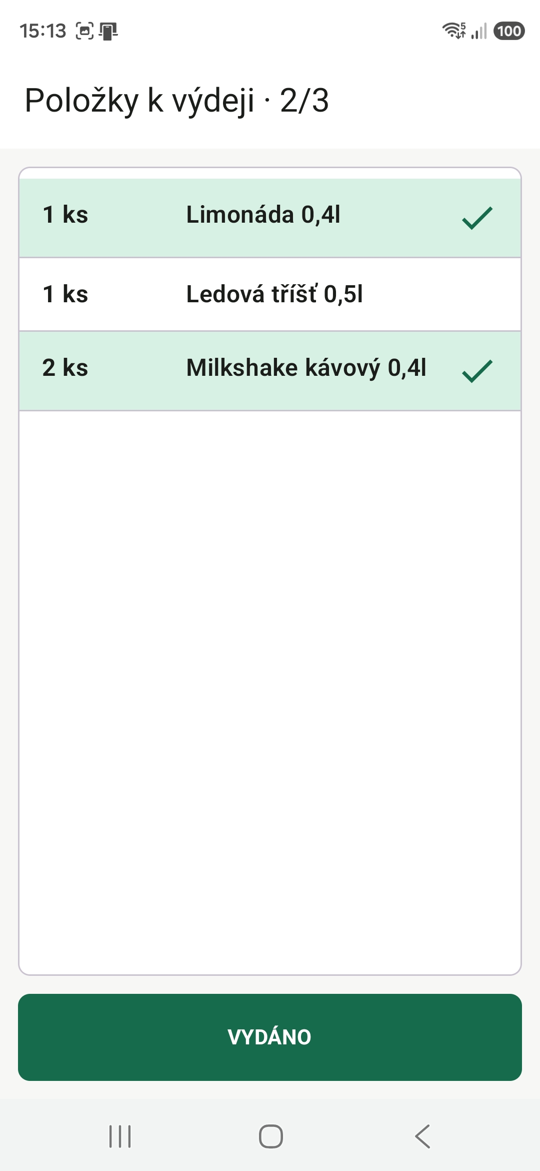 Potvrzené vydání zboží